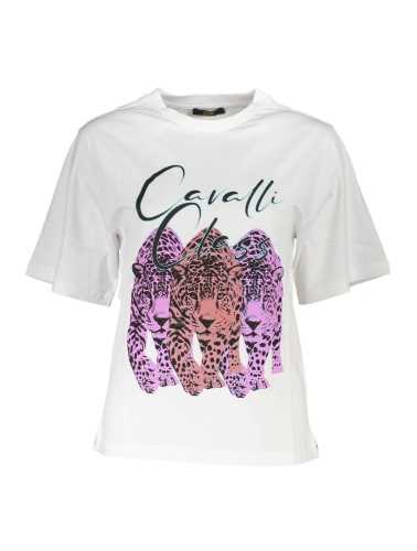 CAVALLI CLASS T-SHIRT MANICHE CORTE DONNA BIANCO