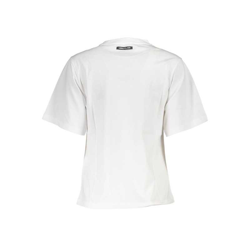 CAVALLI CLASS T-SHIRT MANICHE CORTE DONNA BIANCO