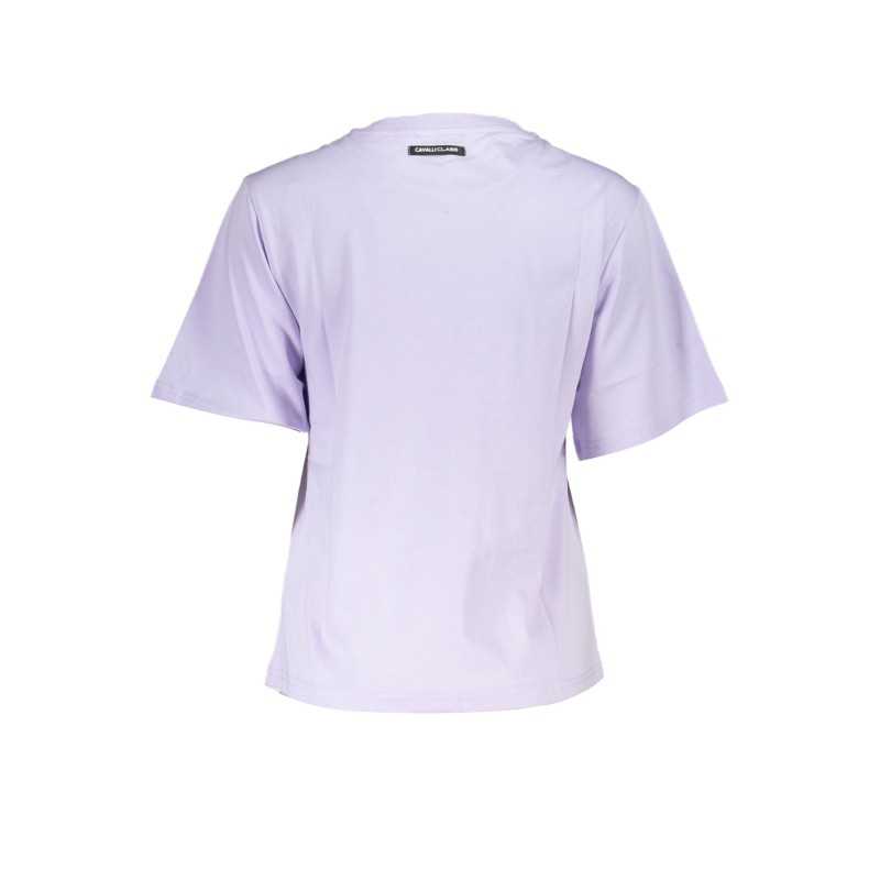 CAVALLI CLASS PURPLE WOMAN SHORT SLEEVE T-SHIRT