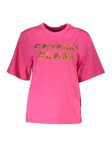 CAVALLI CLASS T-SHIRT MANICHE CORTE DONNA ROSA