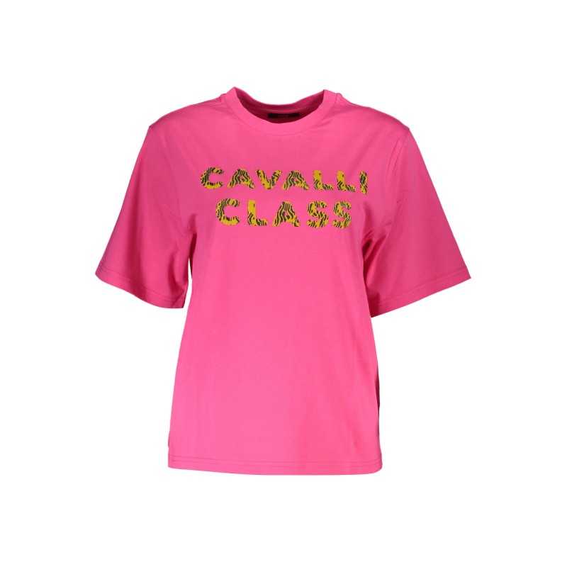 CAVALLI CLASS T-SHIRT MANICHE CORTE DONNA ROSA