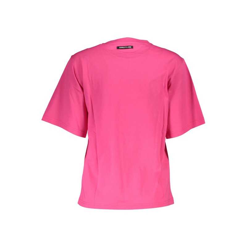 CAVALLI CLASS T-SHIRT MANICHE CORTE DONNA ROSA