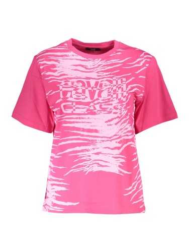 CAVALLI CLASS T-SHIRT MANICHE CORTE DONNA ROSA