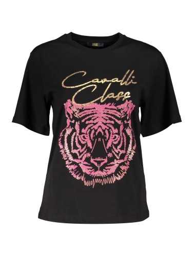 CAVALLI CLASS T-SHIRT MANICHE CORTE DONNA NERO