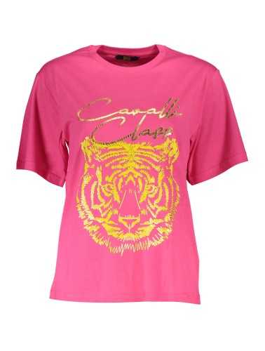 CAVALLI CLASS T-SHIRT MANICHE CORTE DONNA ROSA