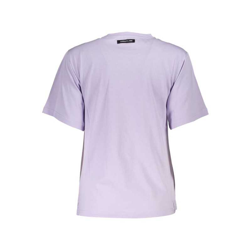 CAVALLI CLASS PURPLE WOMAN SHORT SLEEVE T-SHIRT