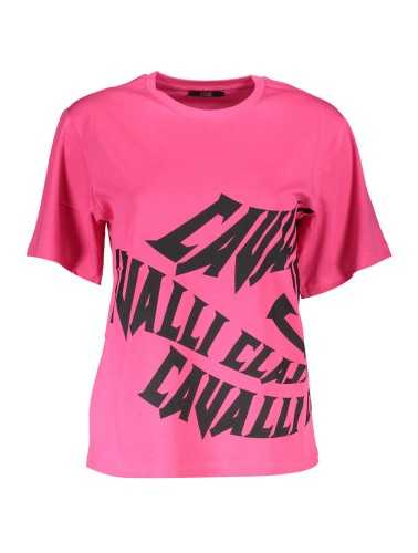 CAVALLI CLASS T-SHIRT MANICHE CORTE DONNA ROSA