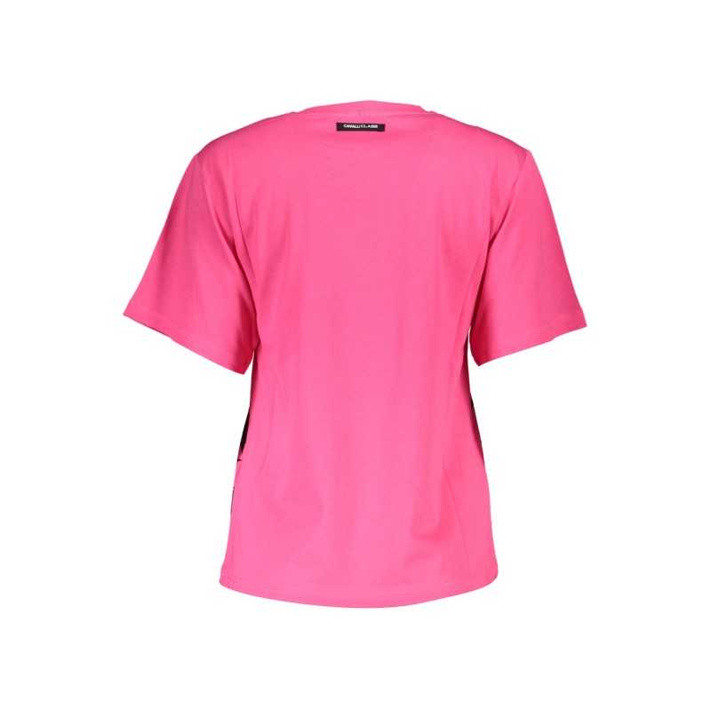 CAVALLI CLASS T-SHIRT MANICHE CORTE DONNA ROSA