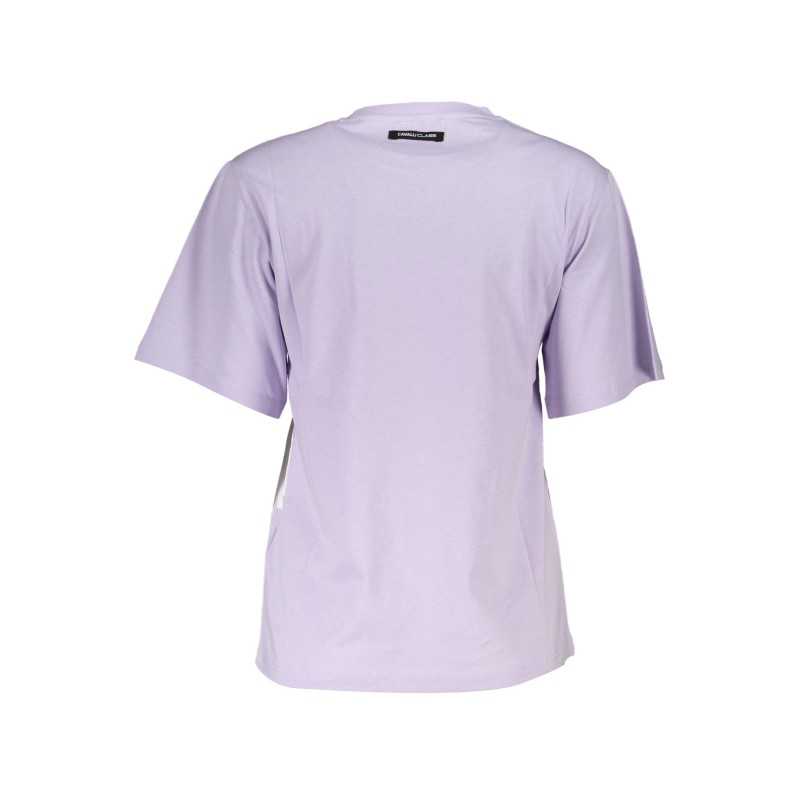 CAVALLI CLASS PURPLE WOMAN SHORT SLEEVE T-SHIRT