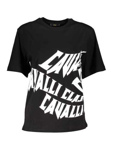 CAVALLI CLASS T-SHIRT MANICHE CORTE DONNA NERO