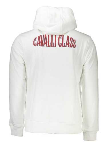 CAVALLI CLASS FELPA CON ZIP UOMO BIANCO