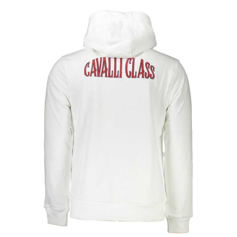 CAVALLI CLASS FELPA CON ZIP UOMO BIANCO