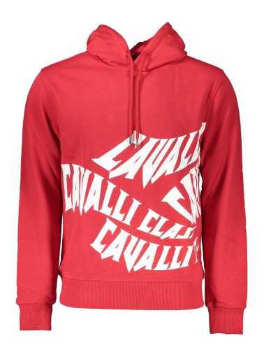 CAVALLI CLASS FELPA SENZA ZIP UOMO ROSSO