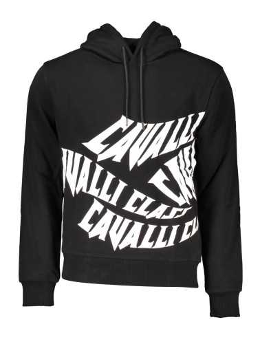 CAVALLI CLASS FELPA SENZA ZIP UOMO NERO