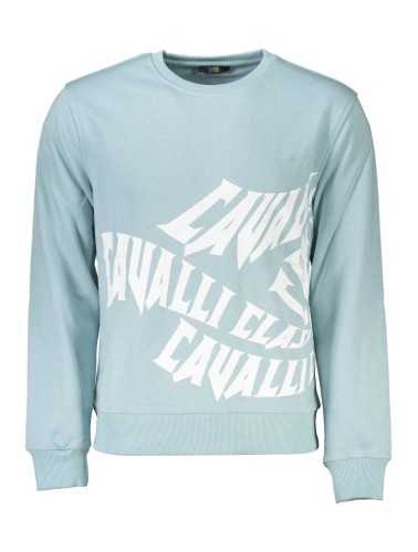 CAVALLI CLASS FELPA SENZA ZIP UOMO AZZURRO