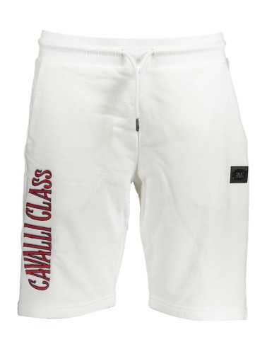 CAVALLI CLASS PANTALONE SHORT UOMO BIANCO