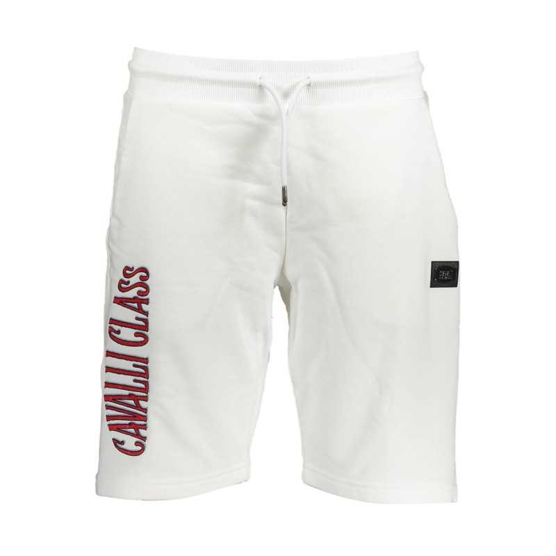 CAVALLI CLASS PANTALONE SHORT UOMO BIANCO