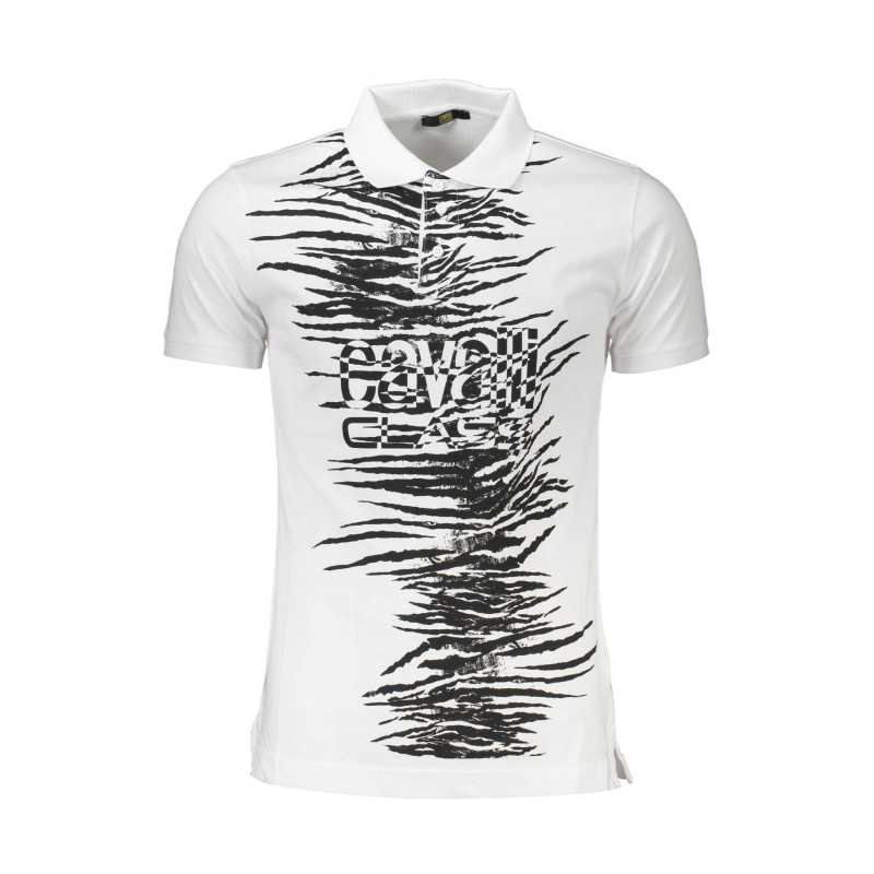 CAVALLI CLASS POLO SHORT SLEEVE MAN WHITE