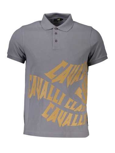 CAVALLI CLASS POLO SHORT SLEEVE MAN GRAY