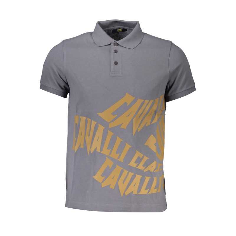 CAVALLI CLASS POLO SHORT SLEEVE MAN GRAY