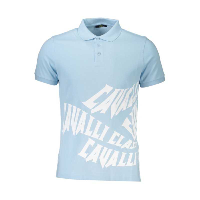 CAVALLI CLASS POLO SHORT SLEEVE MAN LIGHT BLUE