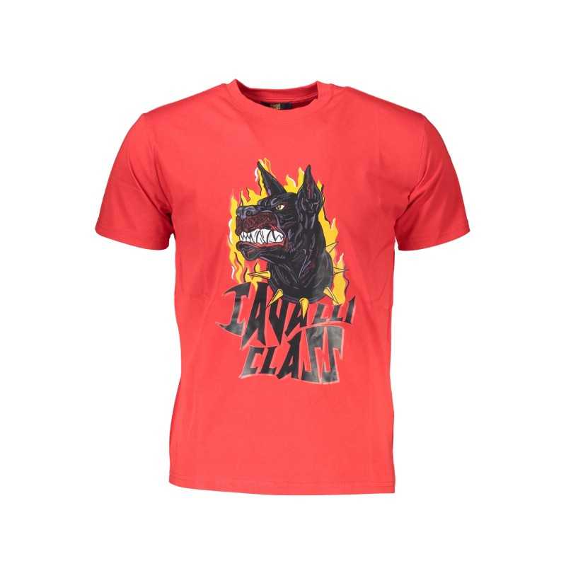 CAVALLI CLASS T-SHIRT MANICHE CORTE UOMO ROSSO