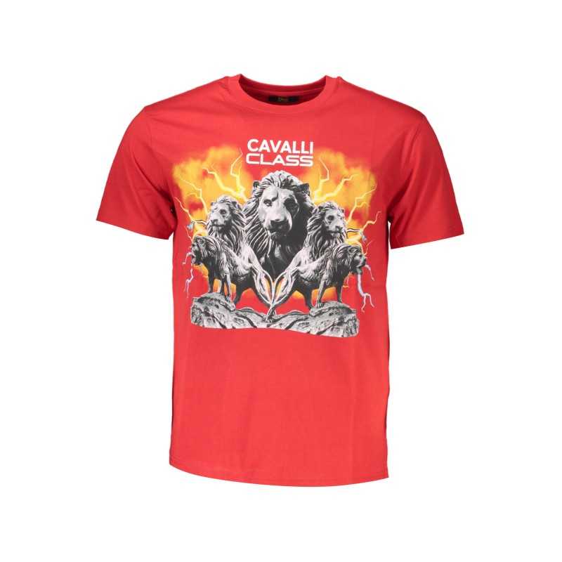 CAVALLI CLASS T-SHIRT MANICHE CORTE UOMO ROSSO