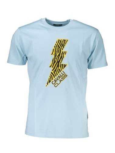 CAVALLI CLASS T-SHIRT MANICHE CORTE UOMO AZZURRO