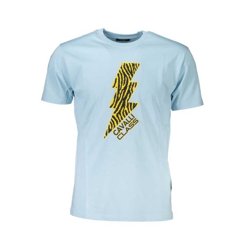 CAVALLI CLASS T-SHIRT MANICHE CORTE UOMO AZZURRO