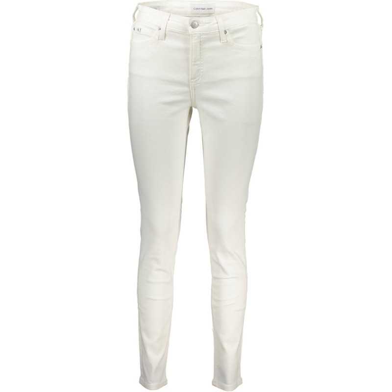 CALVIN KLEIN WOMEN'S DENIM JEANS WHITE