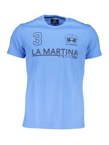 LA MARTINA LIGHT BLUE MAN SHORT SLEEVE T-SHIRT