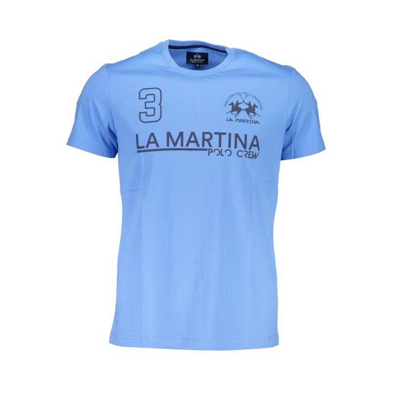 LA MARTINA LIGHT BLUE MAN SHORT SLEEVE T-SHIRT