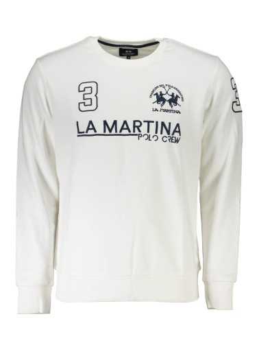 LA MARTINA WHITE MEN'S SWEATSHIRT WITHOUT ZIP