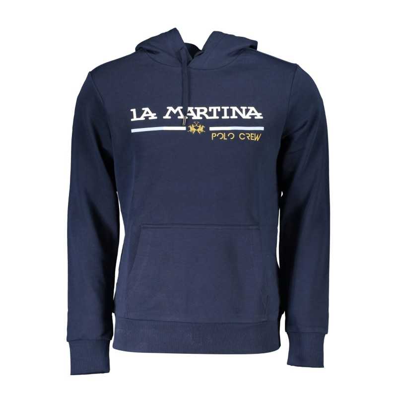 LA MARTINA BLUE MEN'S SWEATSHIRT WITHOUT ZIP