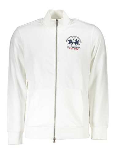 LA MARTINA MEN'S WHITE ZIPPED SWEATSHIRT