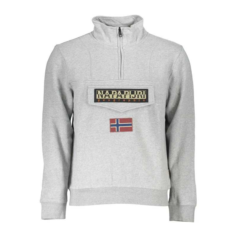 NAPAPIJRI SWEATSHIRT WITHOUT ZIP GRAY MAN