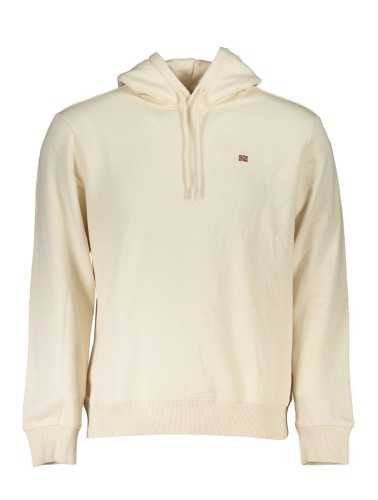 NAPAPIJRI MEN'S WHITE ZIPPED SWEATSHIRT