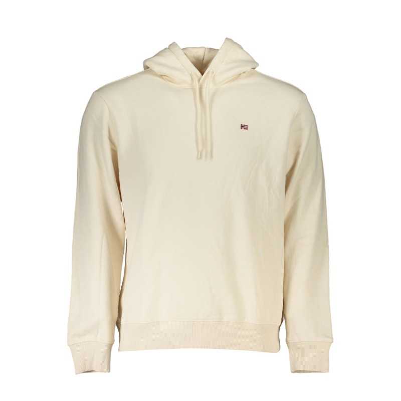 NAPAPIJRI MEN'S WHITE ZIPPED SWEATSHIRT