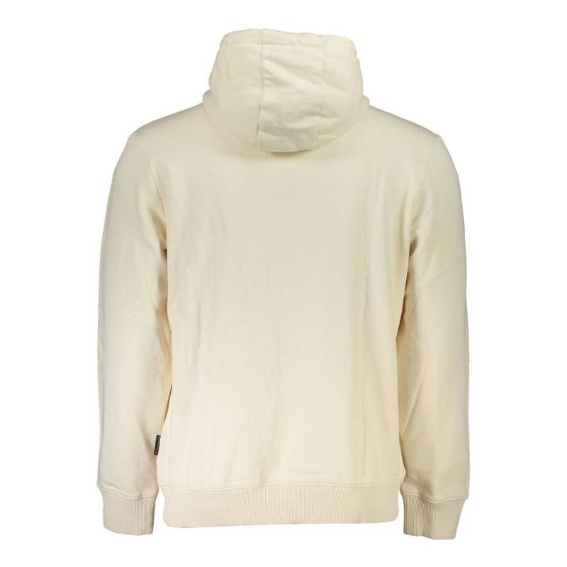 NAPAPIJRI MEN'S WHITE ZIPPED SWEATSHIRT