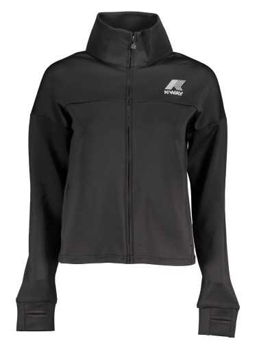 K-WAY FELPA CON ZIP DONNA NERO