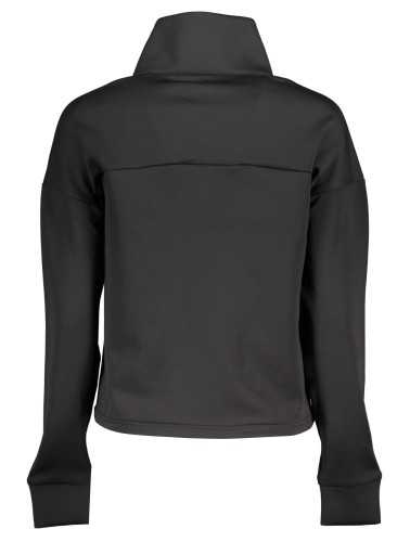 K-WAY BLACK WOMAN ZIPPED SWEATSHIRT