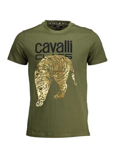 CAVALLI CLASS T-SHIRT MANICHE CORTE UOMO VERDE