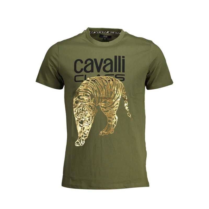 CAVALLI CLASS T-SHIRT MANICHE CORTE UOMO VERDE