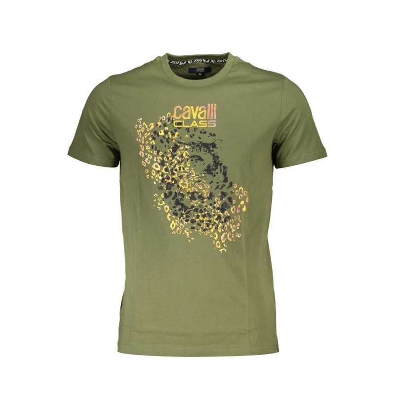 CAVALLI CLASS T-SHIRT MANICHE CORTE UOMO VERDE