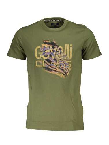 CAVALLI CLASS T-SHIRT MANICHE CORTE UOMO VERDE