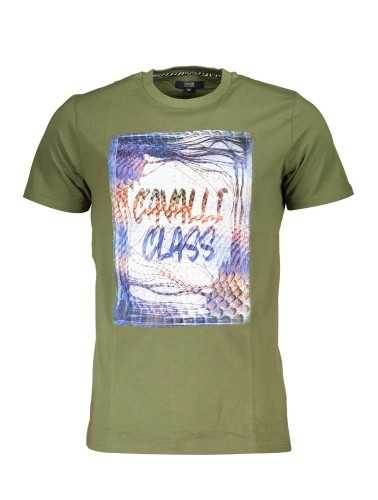 CAVALLI CLASS T-SHIRT LONG SLEEVE SHORT SLEEVE T-SHIRT MAN GREEN