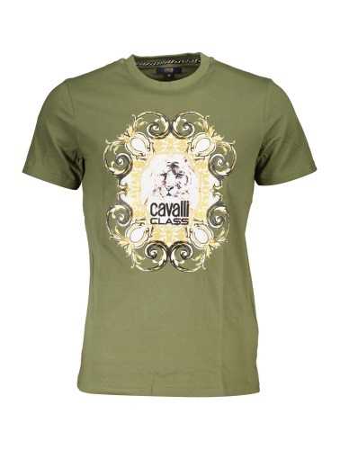 CAVALLI CLASS T-SHIRT MANICHE CORTE UOMO VERDE