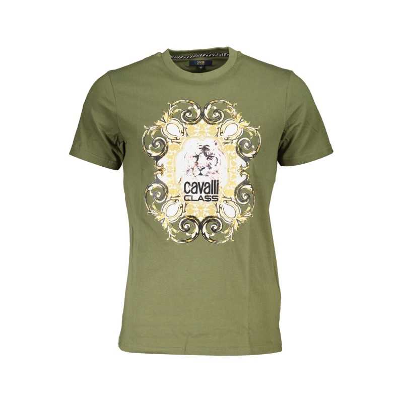 CAVALLI CLASS T-SHIRT MANICHE CORTE UOMO VERDE