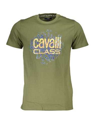 CAVALLI CLASS T-SHIRT MANICHE CORTE UOMO VERDE