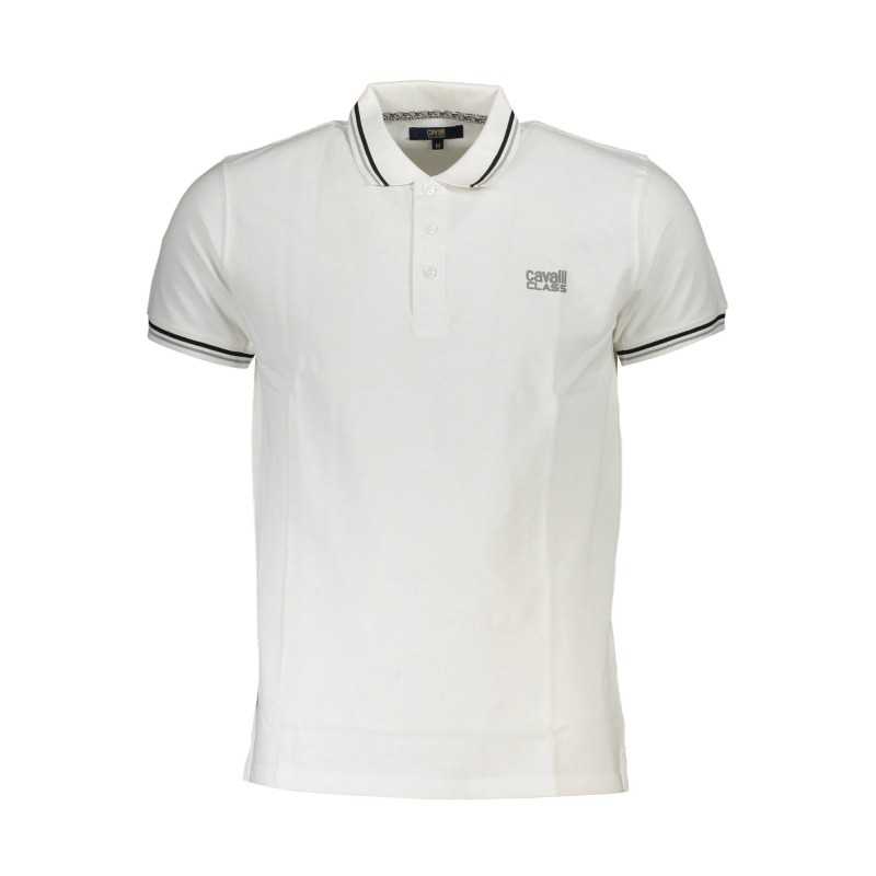 CAVALLI CLASS POLO SHORT SLEEVE MAN WHITE